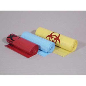 [61601048] Bunzl/Rollpak Infectious Can Liner, 40" x 48", 40-45 Gal, Yellow