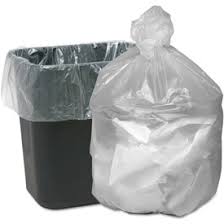 [29-11] Medegen Polyethylene Can Liners, 40" x 48", High Density, Clear, 11 mic