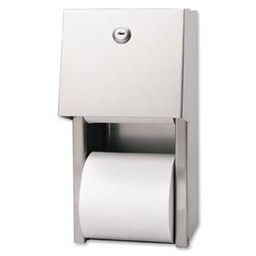 [57893] Georgia-Pacific Stainless Steel Covered Two-Roll Vertical Standard Tissue Dispenser