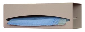 [BG001-0212] Bowman Bag Dispenser, Single, Holds One Roll of Bags up to 9" Long, Quartz ABS Plastic