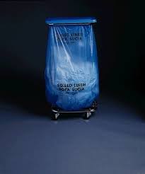 [1013-16] Medegen Medi-Waste Hamper Bag, 30 Gal , 30&quot; x 30&quot; x 39.7&quot;, 1-Ply, 3 mil, Blue