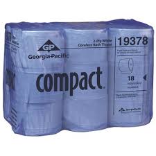 [19378] Georgia-Pacific Compact® Coreless Bathroom Tissue, 1500 Sheet, 2-Ply