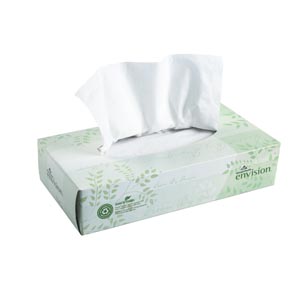 [47410] Georgia-Pacific Envisoin® EPA Compliant Facial Tissue, `White