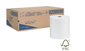 [02000] Kimberly-Clark Scott 1000 Hard Roll Towels, 8" sheets, 950 sheets/rl