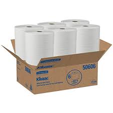 [50606] Kimberly-Clark Kleenex® Hard Roll Towels, White, 8" x 600, 1¾" Core, 600 sheets/rl