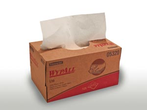 [05322] Kimberly-Clark Wypall® L10 Utility Wipes, White, 12" x 10¼", 125/bx, 18 bx/cs