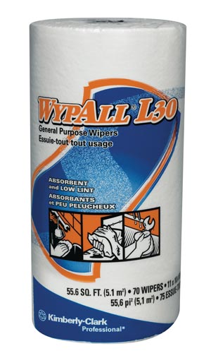 [05843] Kimberly-Clark Wypall® L30 Wipers, Small Roll, 70 sheets/rl