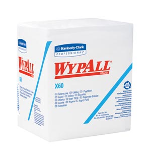 [34865] Kimberly-Clark Wypall® X60 Hydroknit™ Wipers, 12½" x 12", 76/pk, 12 pk/cs
