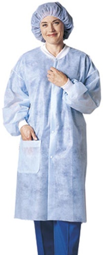 [228] Busse Lab Coat, Large/ X-Large, White