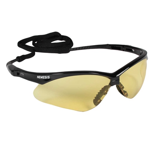 [25659] Kimberly-Clark Jackson Safety V30 Nemesis Safety Eyewear, Amber Lens, Anti-Fog, Black Frame