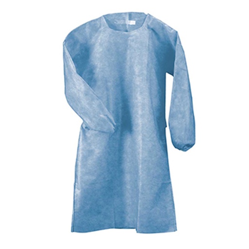 [99916] Medegen Isolation Gown with Thumb Loop, Blue