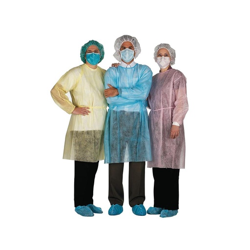[A69961] AMD Medicom Assure Wear Isolation Versagown, Yellow, Thumb Loop, Regular