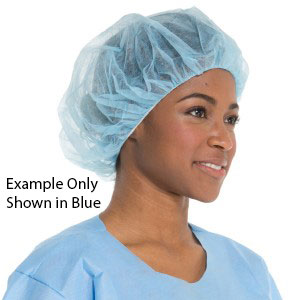 [47323] Halyard Bouffant Cap Spunbond, Red, X-Large, 27"