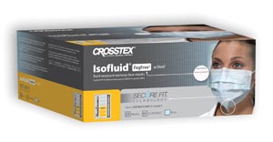 [GCIPWBSF] Crosstex Securefit Isofluid Face Mask with Splash Shield, FogFree, Blue