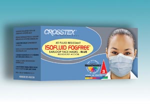 [GCICXB] Crosstex Isofluid Fogfree® Earloop Mask, Latex Free (LF), Blue