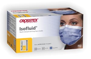 [GCISA] Crosstex Isofluid® Earloop Mask, Latex Free (LF), Sapphire