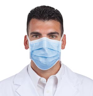 [20336] Sultan Com-Fit® Super High Filtration Fluid Resistant Mask, Tie-On, Blue