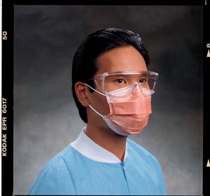 [47107] Halyard Fluidshield™ Fog-Free Procedure Mask with Earloops, Orange