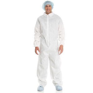 [10085] Halyard Extra Protective Coverall, Elastic Wrist & Cuff, White, X-Large