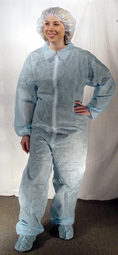[392XL] Dukal Coveralls, Blue, Size XL, Disposable