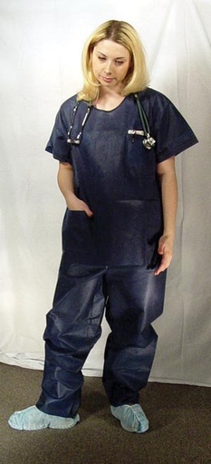 [375M] Dukal Scrub Shirt, Medium, Disposable