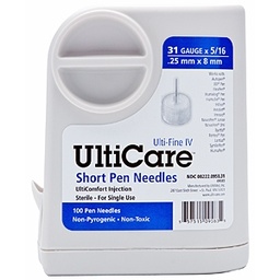 [71005] Ultimed Ulticare Pen Needles/8mm Depth, 31G x 5/16&quot;