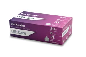 [09565] Ultimed Ulticare Pen Needles/6mm Depth, 31G x ¼"