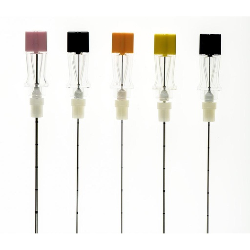 [SN22G251-RW] Myco Reli® Quincke Point Spinal Needles/22G x 2½", Black