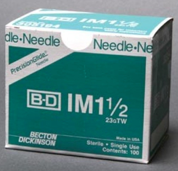 [305194] BD Precisionglide™ Needles/IM Needle, 23G x 1½" Thin Wall, Regular Bevel, Sterile