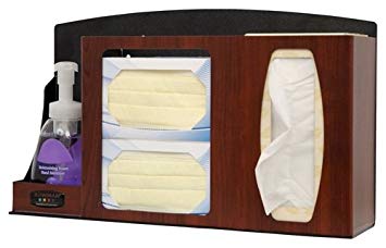 [RS001-0233] Bowman Signature Series Respiratory Hygiene Station, Cherry Fauxwood