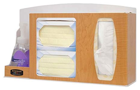 [RS001-0223] Bowman Signature Series Respiratory Hygiene Station, Maple Fauxwood
