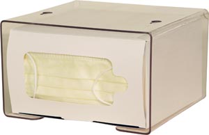 [FP-022] Bowman Face Mask Dispenser, Dual Position Wall Mounting, Clear