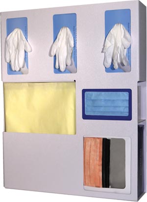 [LD-070] Bowman Protection Organizer, Holds Flat Pack or Launderable Gowns, Quartz