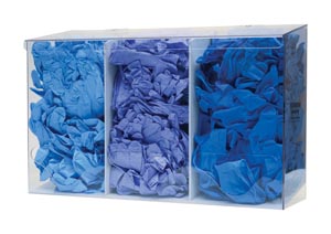 [BP-023] Bowman Bulk Dispenser, Triple Bin, Clear