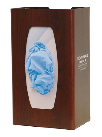 [GL010-0233] Bowman Glove Box Dispenser, Single Bin, Cherry Fauxwood ABS Plastic