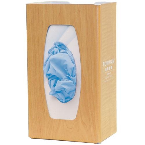 [GL010-0223] Bowman Glove Box Dispenser, Single Bin, Maple Fauxwood ABS Plastic
