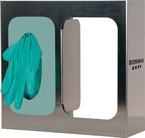 [GS-122] Bowman Glove Box Dispenser, Double with Dividers, Stainless Steel