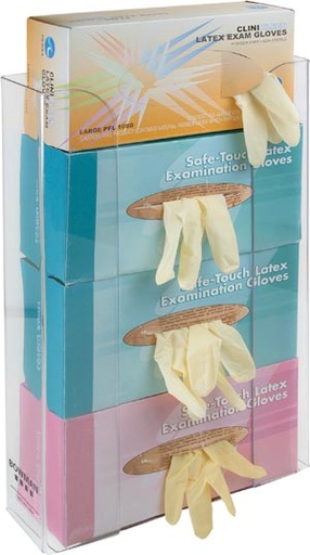 [GP-340] Bowman Glove Box Dispenser, Quad, Clear PETG Plastic