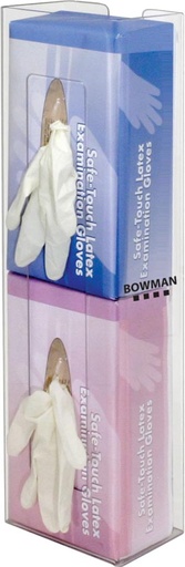 [GP-106] Bowman Vertical Double, Space Saver Glove Dispenser, Clear PETG Plastic