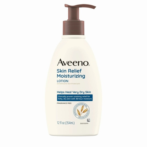 [001579] Johnson & Johnson Aveeno 12 fl oz Fragrance Free Skin Relief Moisturizing Lotion, 12/Case