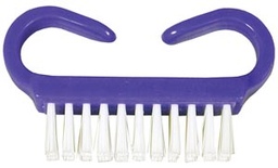 [NB3381] Dukal Dawnmist Nail Brush, Purple Handle, White Nylon Bristles