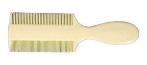 [PC01] Dukal Dawnmist Baby Comb, Ivory, 2-Sided, 12/bg
