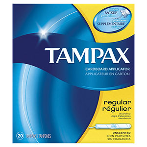 [7301028012] Tampax Tampons, Regular, 20/bx