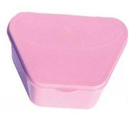 [H980-91] Medegen Denture Cup w/Hinged Lid, Pink