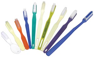 [TB20] Dukal Dawnmist Toothbrush, 30 Tuft, Short Orange Handle, 144/bx
