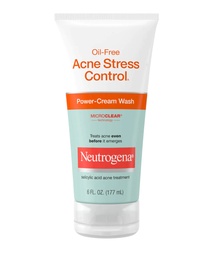[05340] Johnson &amp; Johnson Neutrogena 6 fl oz Oil-Free Acne Stress Control Power-Cream Wash, 12/Case