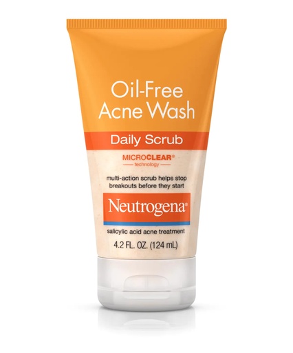 [02820] Johnson & Johnson Neutrogena 4.2 fl oz Oil-Free Acne Wash Daily Scrub, 12/Case