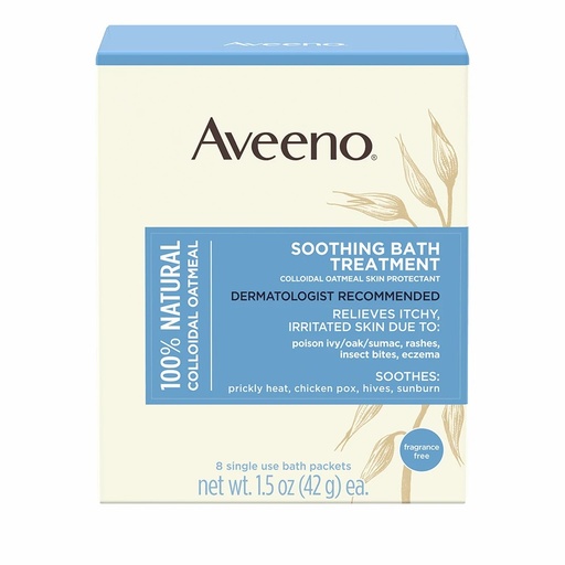 [003640] Johnson & Johnson Aveeno 1.5 oz Oatmeal Soothing Bath Treatment, 24/Case