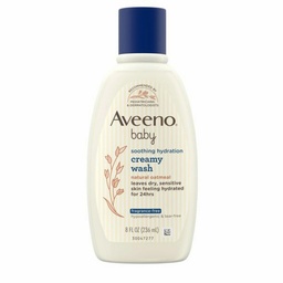 [004249] Johnson &amp; Johnson Aveeno 8 fl oz Baby Soothing Hydration Creamy Wash, 24/Case