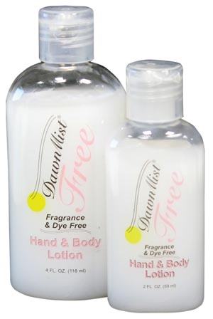 [HLF04] Dukal Dawnmist Hand & Body Lotion, Fragrance Free, 4 oz Bottle with Dispensing Cap